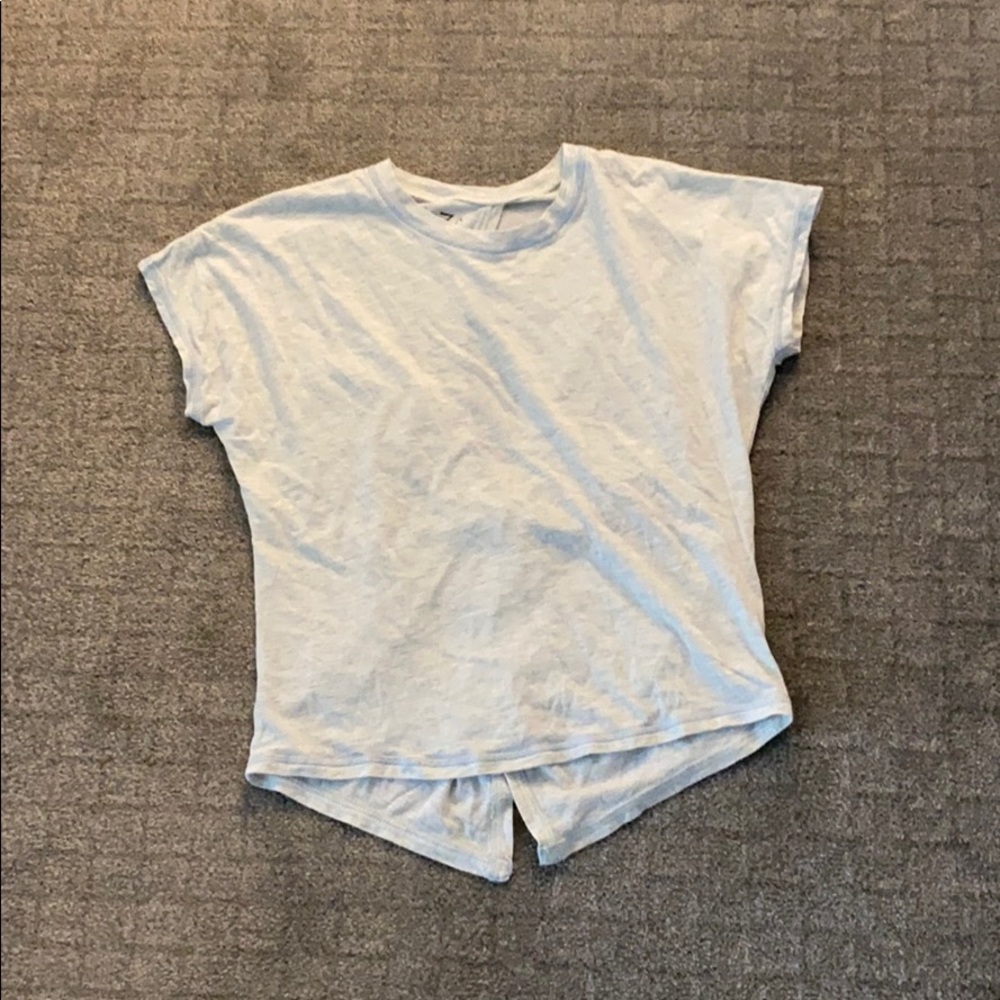 white open back shirt